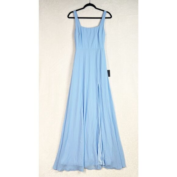 Lulus Remarkable Arrival Powder Blue Sleeveless Maxi Dress Size XS NWT - Picture 6 of 11